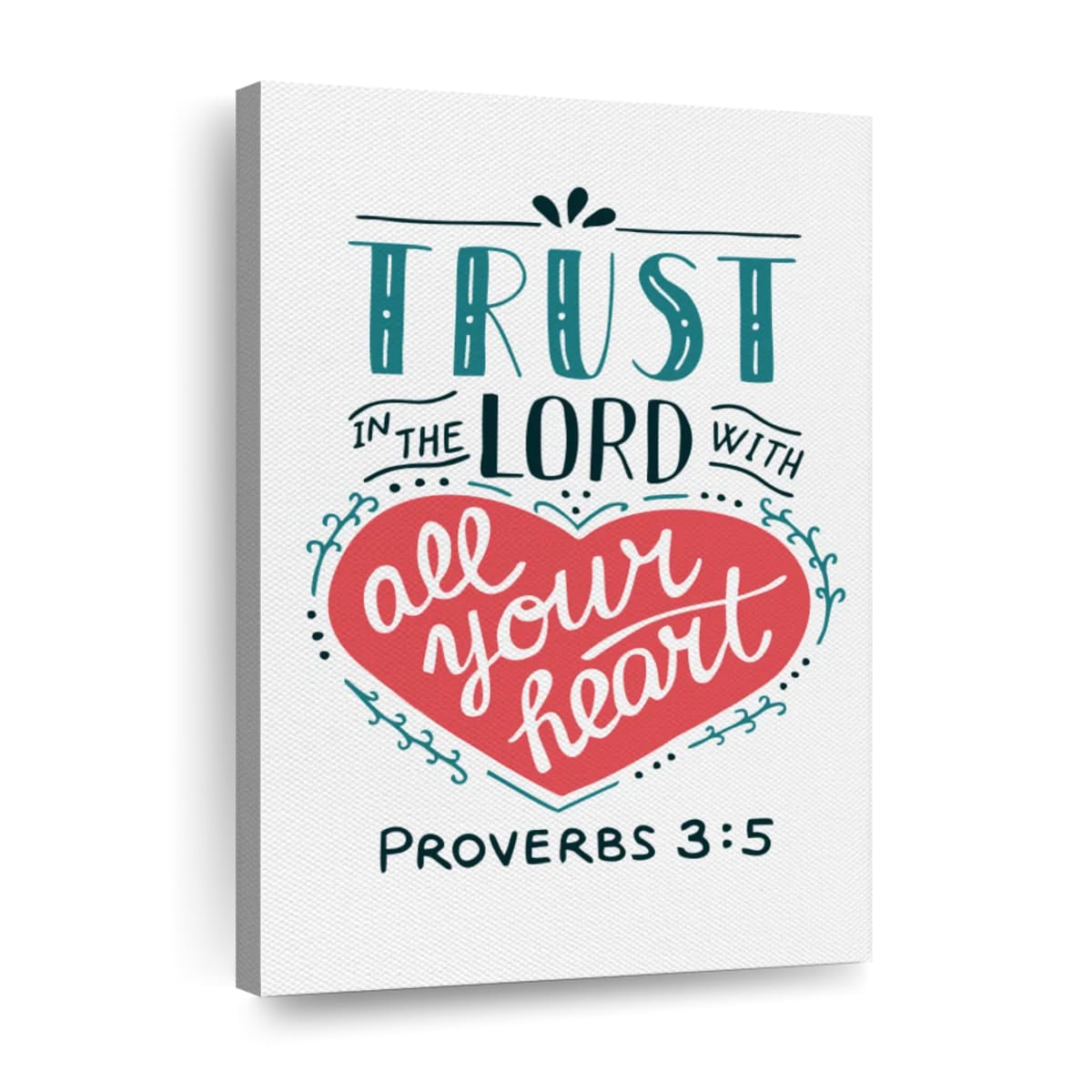 Trust In The Lord Wall Art Canvas - Christian Wall Hangings - Bible Verse Wall Art Canvas