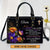 Trust In The Lord With All Thine Heart Leather Bag - Personalized Leather Bag With Handle for Christian Women