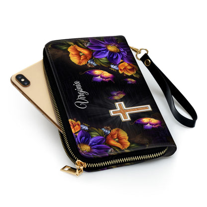 Trust In The Lord With All Your Heart Proverbs 35 Clutch Purse For Women - Personalized Name - Christian Gifts For Women