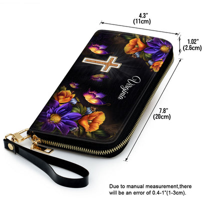 Trust In The Lord With All Your Heart Proverbs 35 Clutch Purse For Women - Personalized Name - Christian Gifts For Women