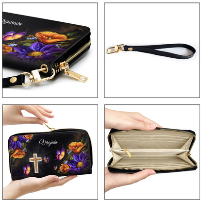 Trust In The Lord With All Your Heart Proverbs 35 Clutch Purse For Women - Personalized Name - Christian Gifts For Women