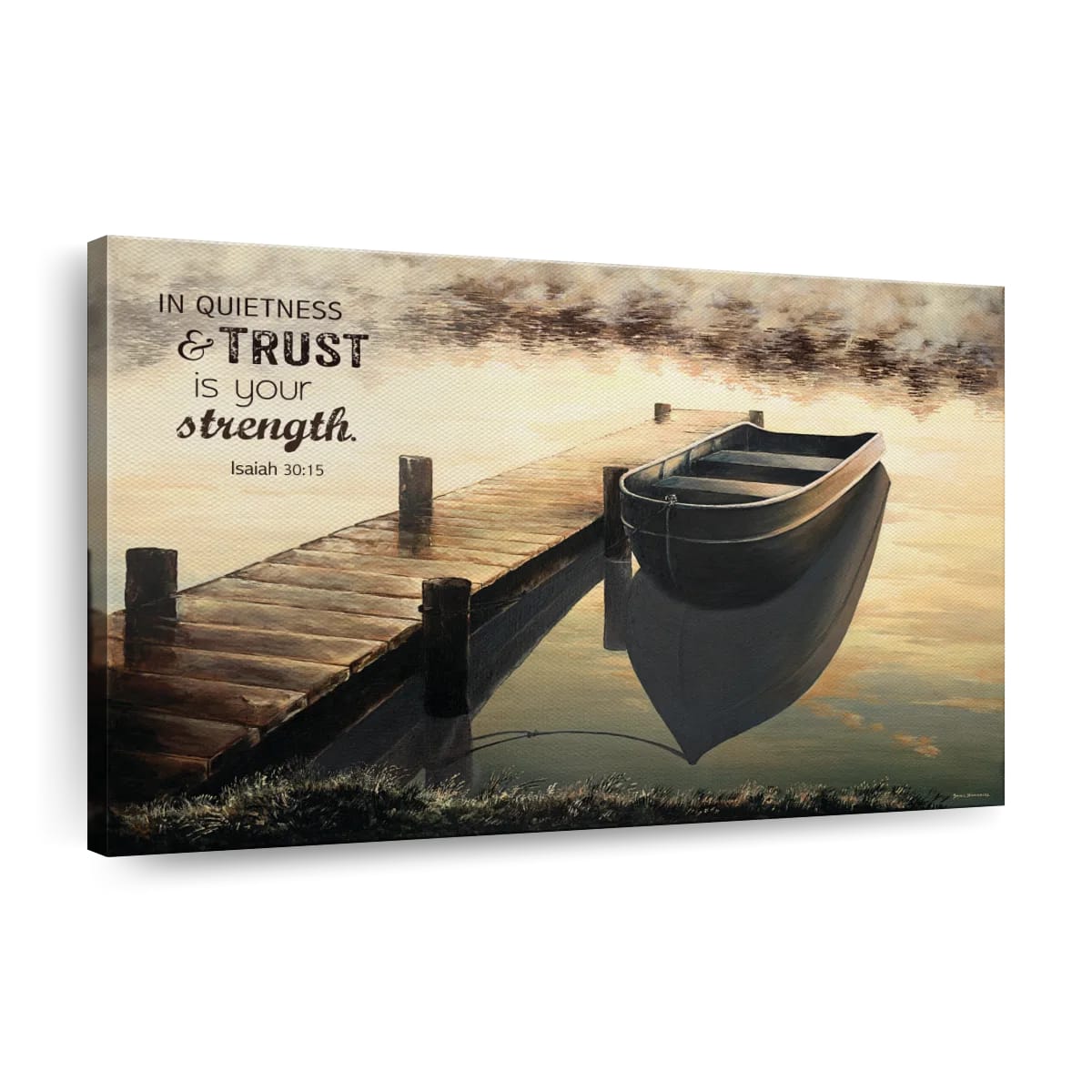 Trust Quiet Morning Canvas Wall Art - Christian Canvas Wall Art - Religious Wall Art Canvas