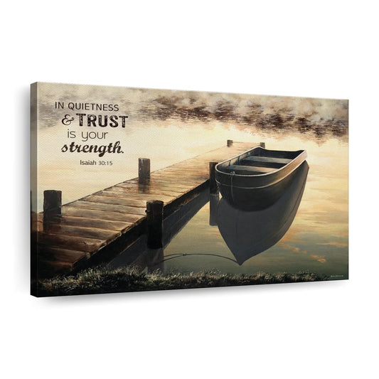 Trust Quiet Morning Canvas Wall Art - Christian Canvas Wall Art - Religious Wall Art Canvas