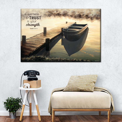 Trust Quiet Morning Canvas Wall Art - Christian Canvas Wall Art - Religious Wall Art Canvas