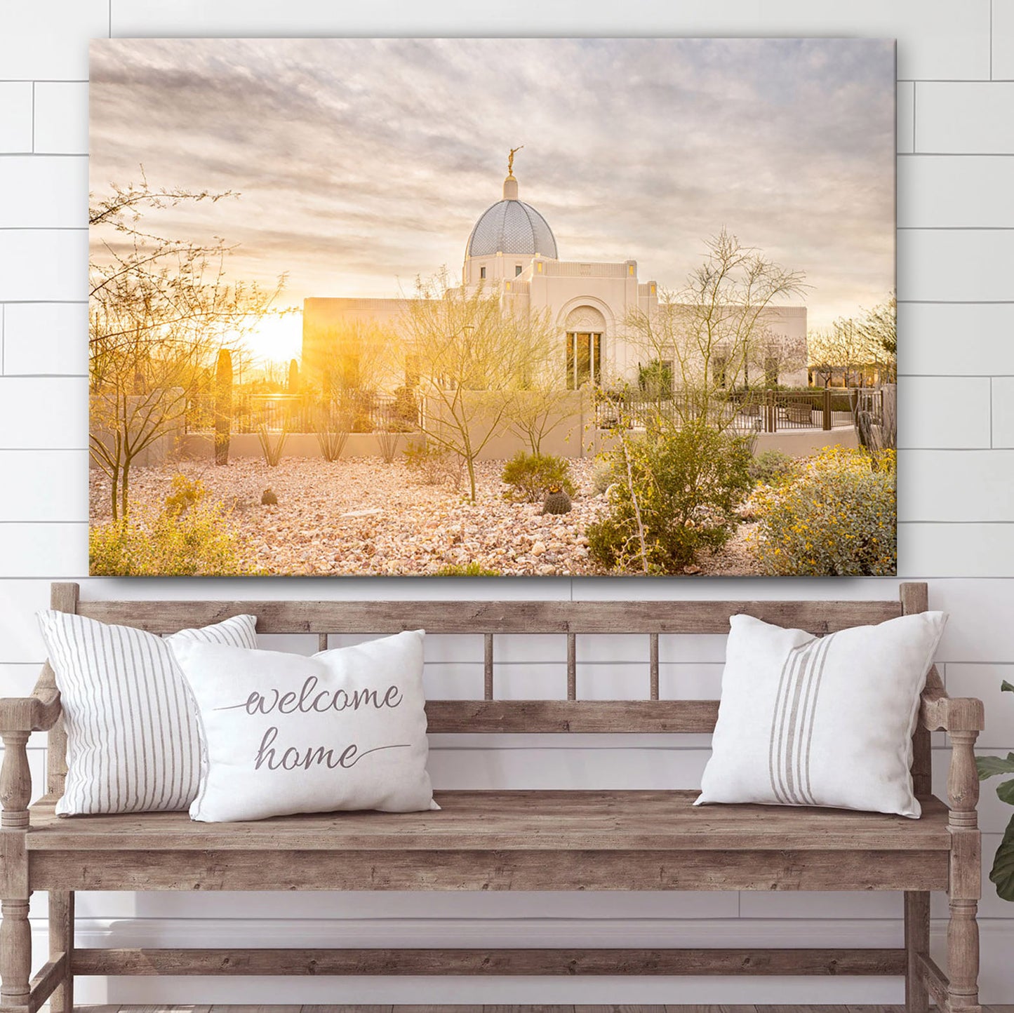 Tucson Arizona Temple Endless Light Canvas Wall Art - Jesus Christ Picture - Canvas Christian Wall Art