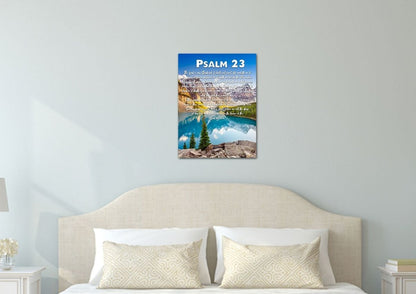 Turquoise Lake & Psalm 23 The Lord Is My Shepherd Canvas Wall Art