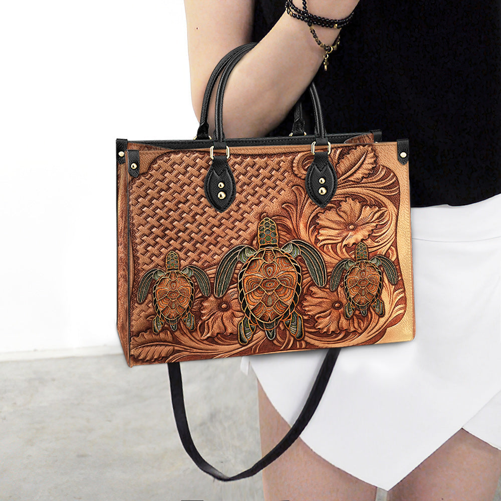 Turtle Leather Bag - Gift Ideas For Turtle Lovers - Women's Pu Leather Bag