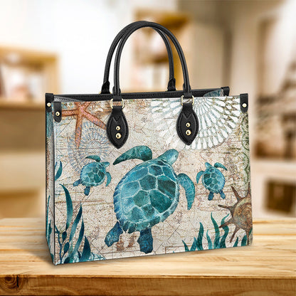 Turtle Pu Leather Bag - Gift Ideas For Turtle Lovers - Women's Pu Leather Bag