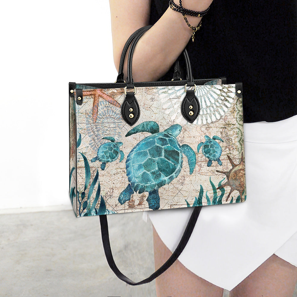 Turtle Pu Leather Bag - Gift Ideas For Turtle Lovers - Women's Pu Leather Bag