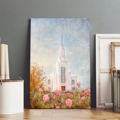 Twin Falls Temple Autumn Blessings Canvas Pictures - Jesus Canvas Art - Christian Wall Art