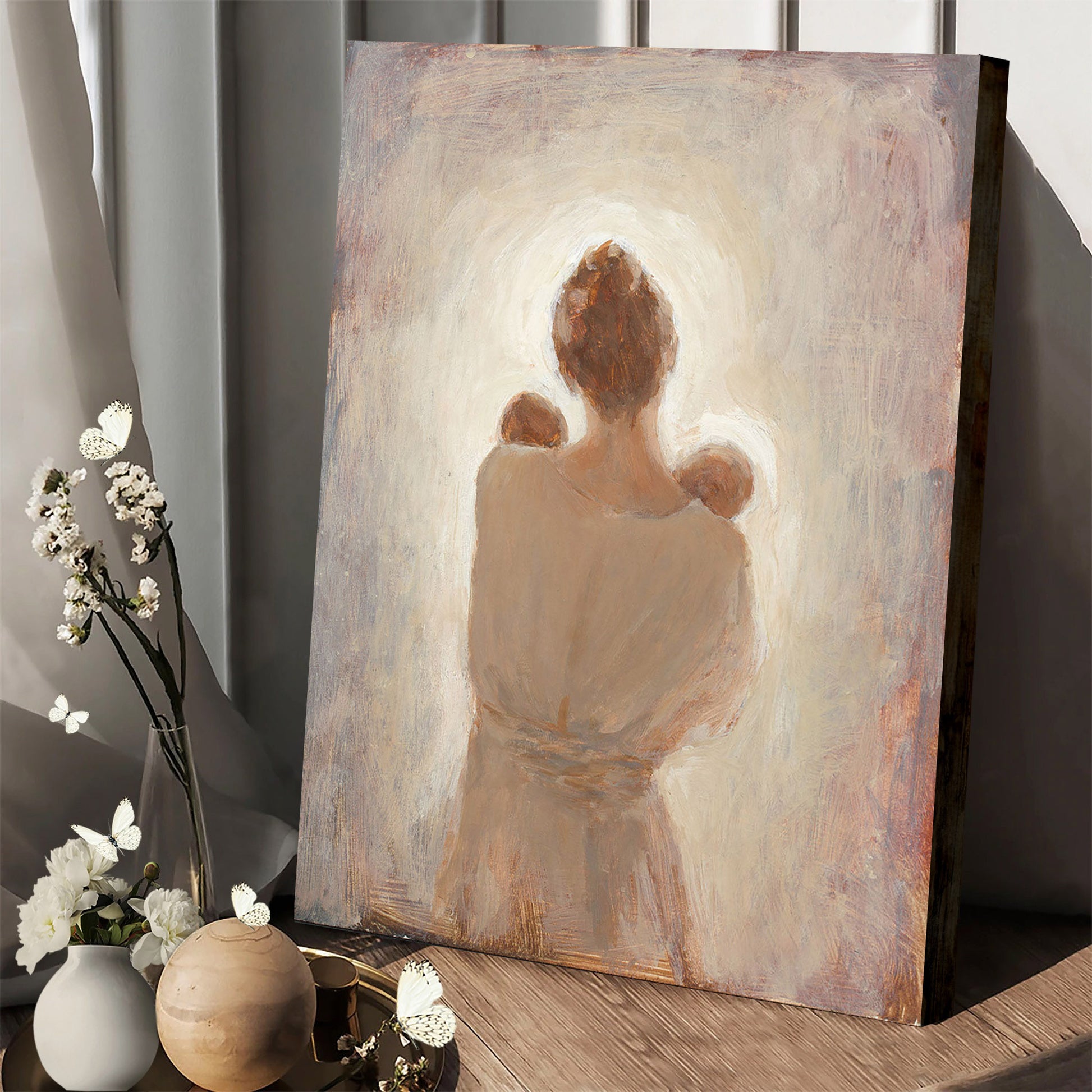 Two Little Loves Canvas Wall Art - Gift For Mom