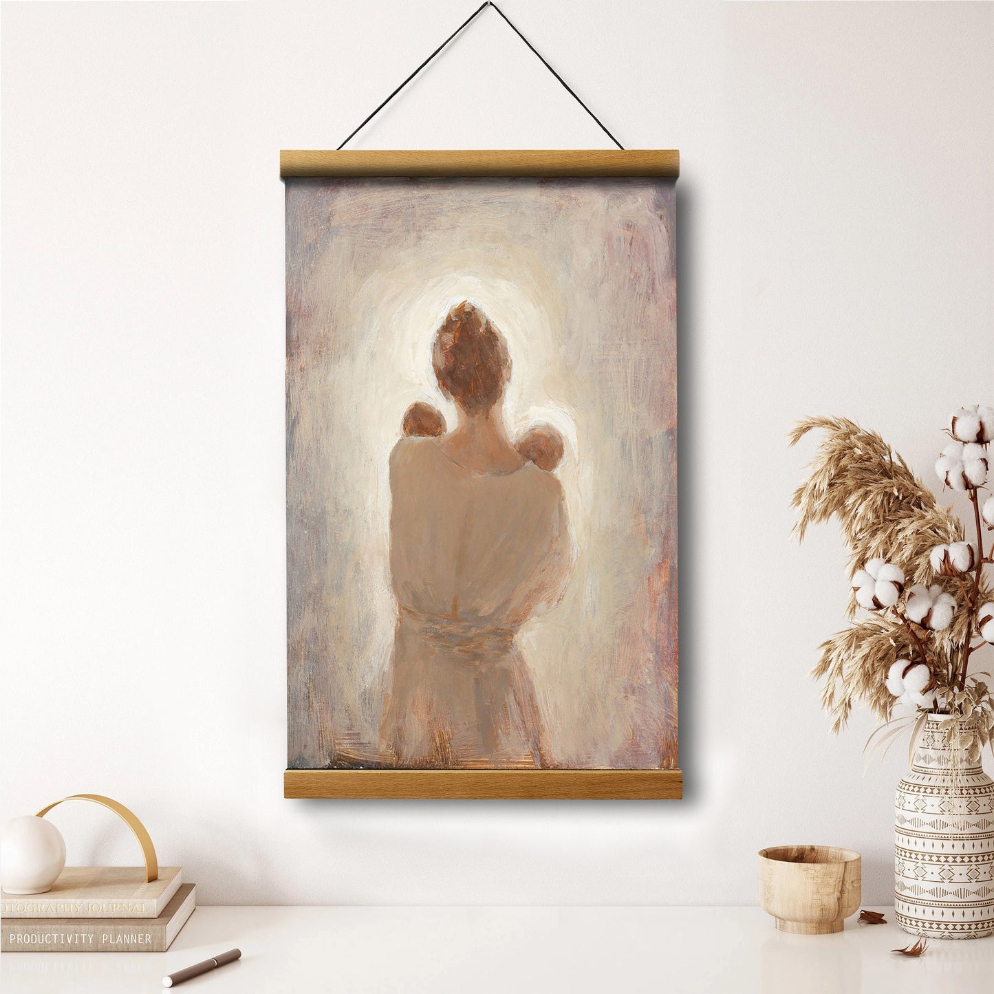 Two Little Loves Hanging Canvas Wall Art - Gift For Mom - Religious Canvas