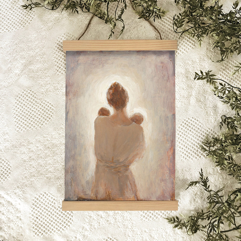 Two Little Loves Hanging Canvas Wall Art - Gift For Mom - Religious Canvas