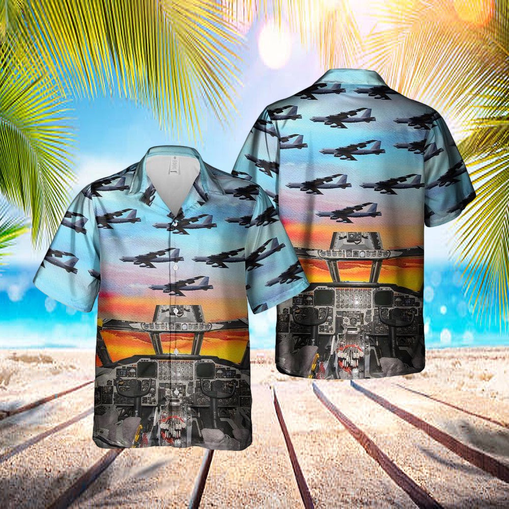 U.S. Air Force Boeing B-52h Stratofortress Interior Hawaiian Shirt - Beachwear For Men - Best Hawaiian Shirts