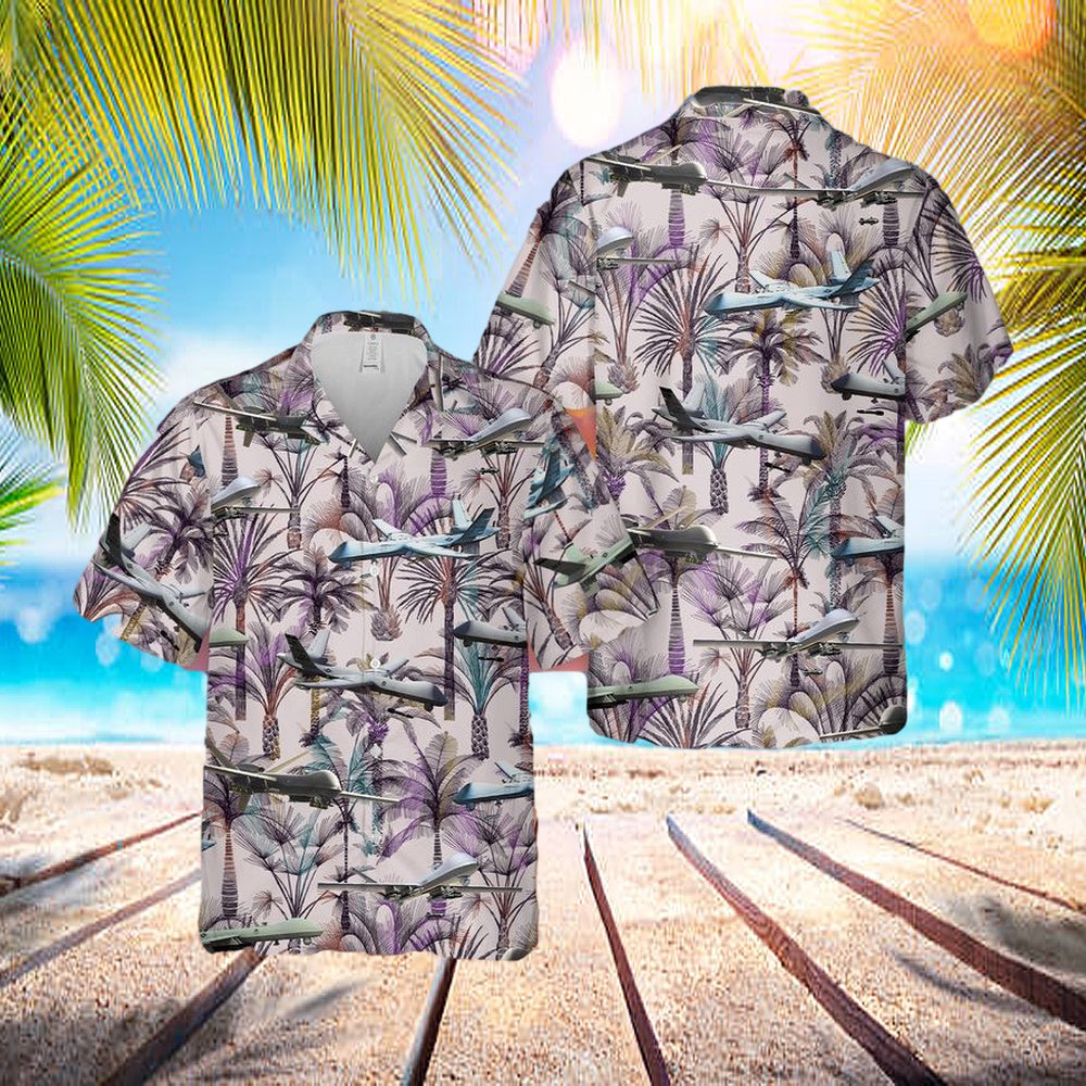 U.S. Air Force Mq-9a Hawaiian Shirt - Beachwear For Men - Best Hawaiian Shirts