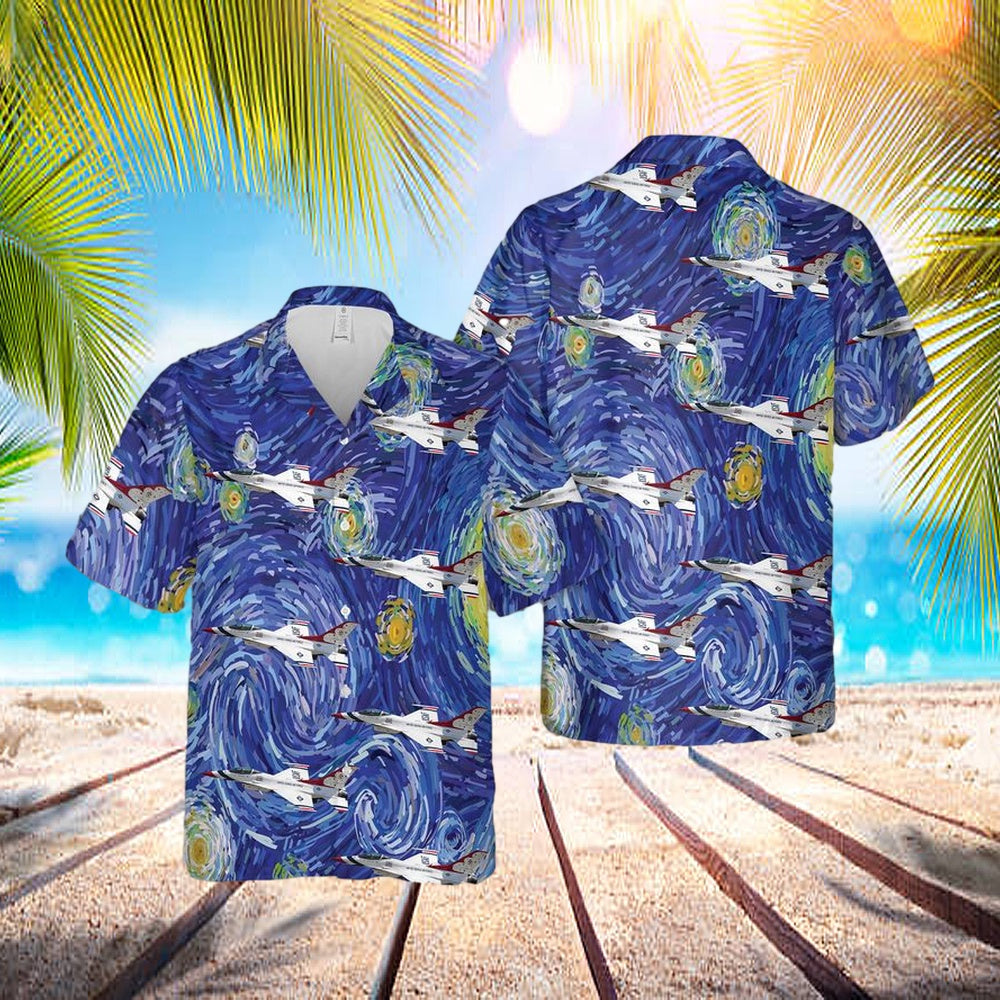 U.S. Air Force Thunderbirds Hawaiian Shirt - Beachwear For Men - Best Hawaiian Shirts
