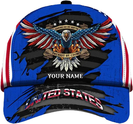 U.S Patriotic Eagle All Over Print Baseball Cap - Christian Hats For Men Women