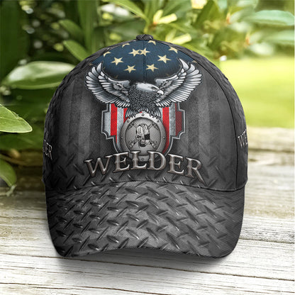 US Eagle Baseball Cap For Welder Metalic Style