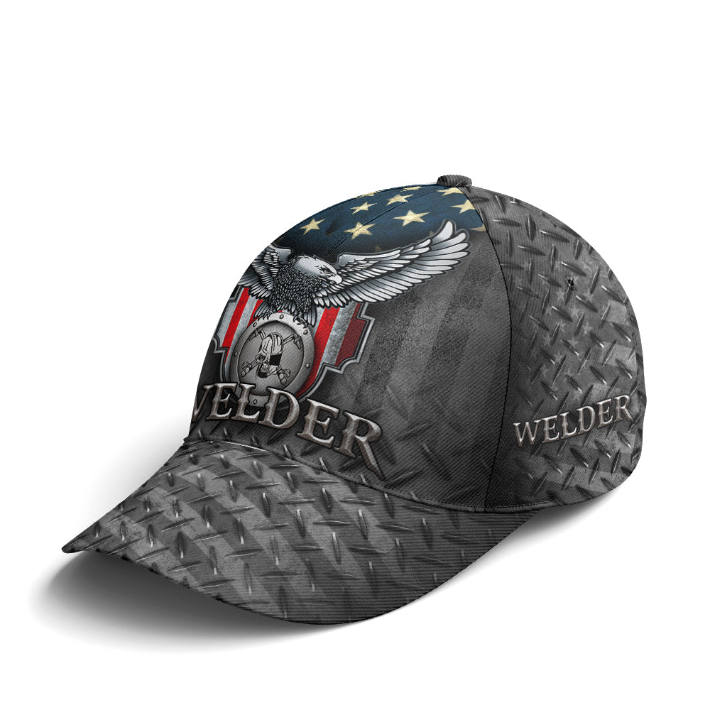 US Eagle Baseball Cap For Welder Metalic Style