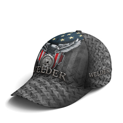 US Eagle Baseball Cap For Welder Metalic Style