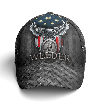 US Eagle Baseball Cap For Welder Metalic Style