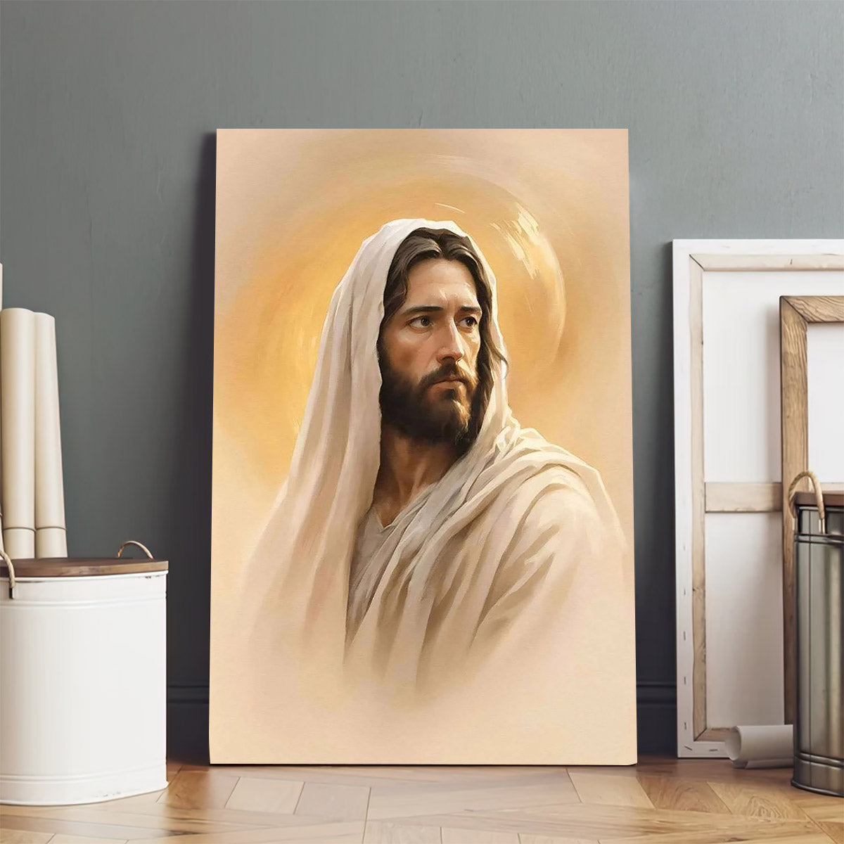 Unique Painting Of Je Sus In Oil Painting Impasto Style With - Canvas Pictures - Jesus Canvas Art - Christian Wall Art