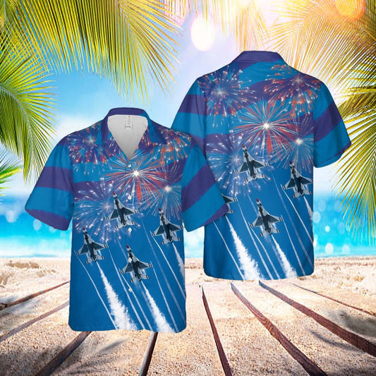 United States Air Force Thunderbirds 4th Of July Hawaiian Shirt - Beachwear For Men - Best Hawaiian Shirts