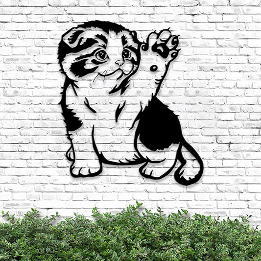 Cat Metal Wall Art - Black Cat Metal Sign - Metal Cat Wall Hanging - Metal Cat Wall Decor - Cat Lover Gift - Ciaocustom