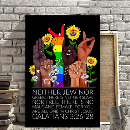 Hand Color And Sunflower - Neither Jew Nor Greek - Galatians 3:26-28 - Christian Canvas Prints - Faith Canvas - Bible Verse Canvas - Ciaocustom