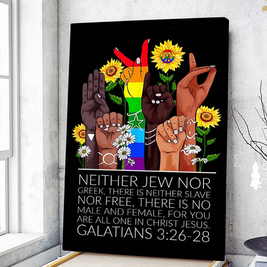 Hand Color And Sunflower - Neither Jew Nor Greek - Galatians 3:26-28 - Christian Canvas Prints - Faith Canvas - Bible Verse Canvas - Ciaocustom