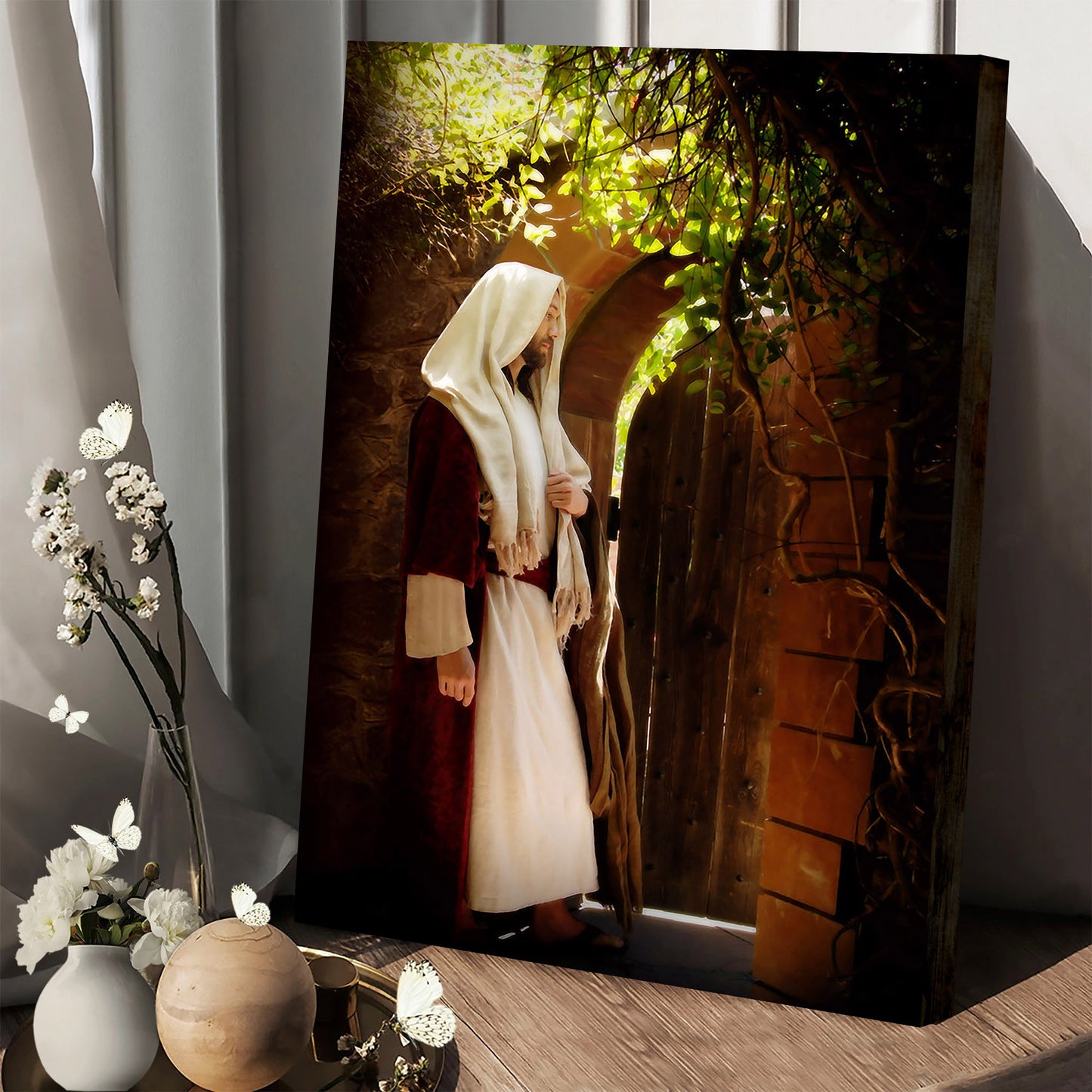 Unto Him That Knocketh Canvas Wall Art - Jesus Picture - Jesus Portrait Canvas