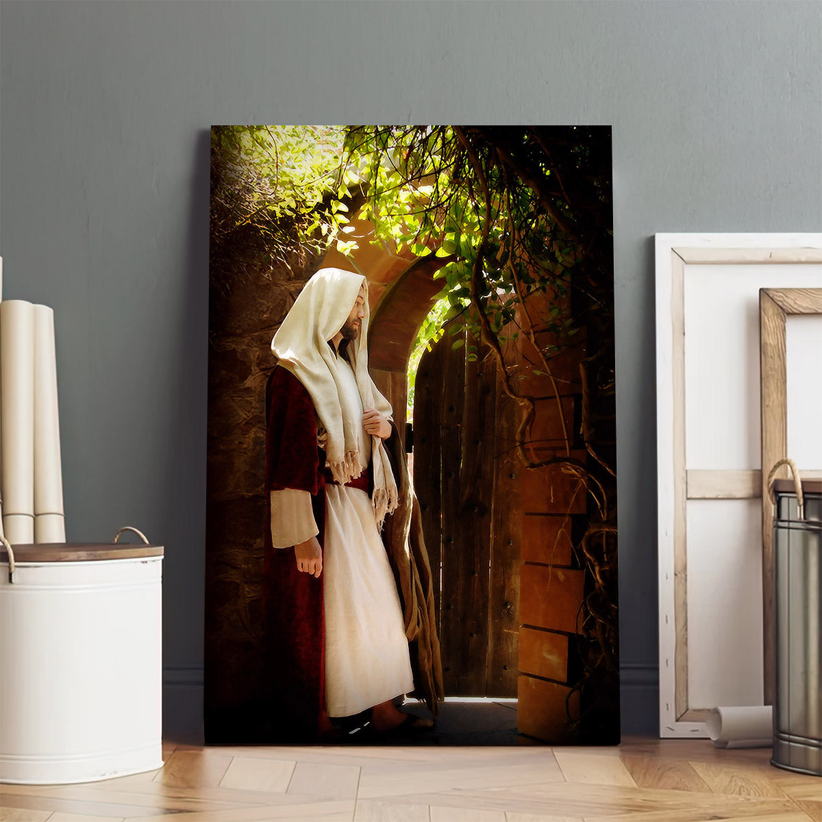 Unto Him That Knocketh Canvas Wall Art - Jesus Picture - Jesus Portrait Canvas