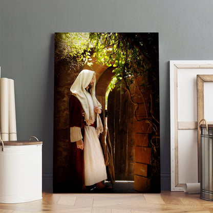 Unto Him That Knocketh Canvas Wall Art - Jesus Picture - Jesus Portrait Canvas