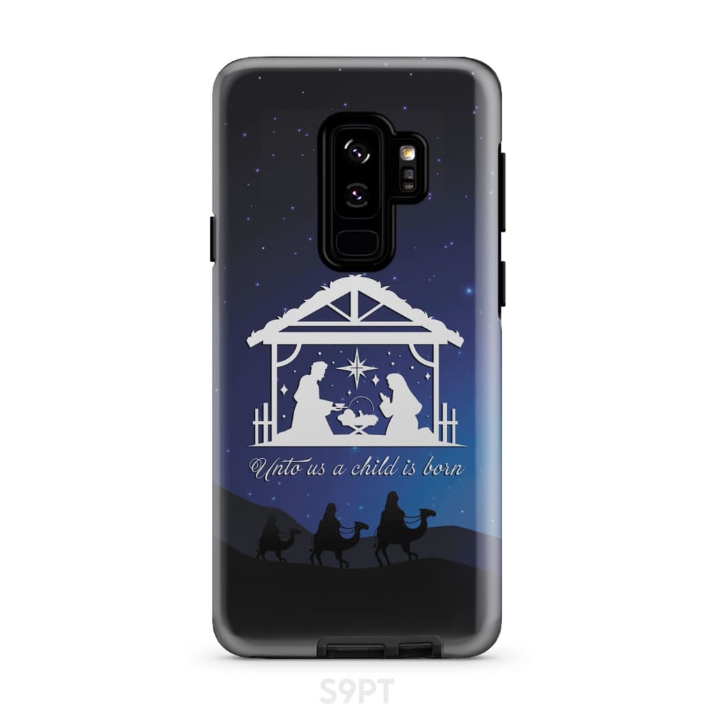 Unto Us A Child Is Born - Christian Christmas Phone Case - Inspirational Bible Scripture iPhone Cases