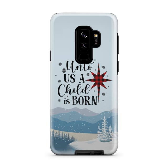 Unto Us A Child Is Born Christmas Phone Case - Inspirational Bible Scripture iPhone Cases