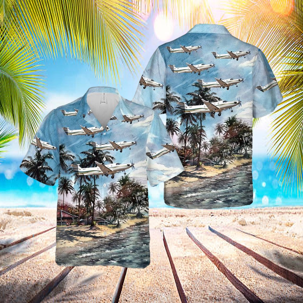 Us Air Force 318th Special Operations Squadron Pilatus U-28a (Pc12-45) 05-0594 Hawaiian Shirt - Beachwear For Men - Best Hawaiian Shirts