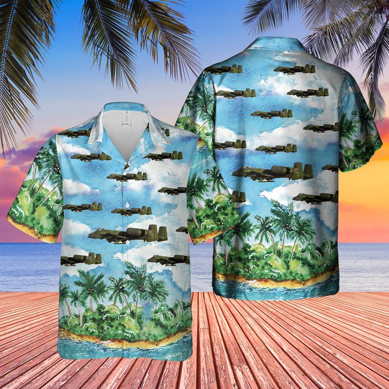 Us Air Force A-10 Thunderbolt Ii Hawaiian Shirt - Beachwear For Men - Best Hawaiian Shirts