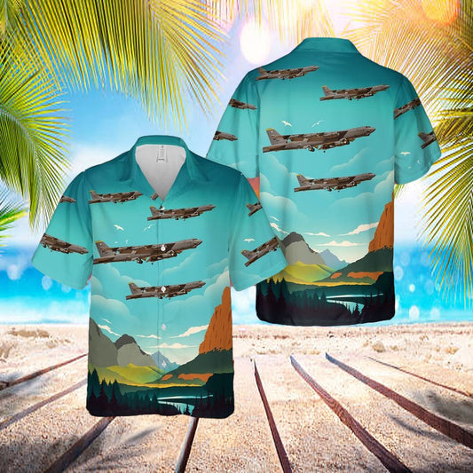 Us Air Force B-52h 69th Bomb Squadron Knighthawks Minot Afb Hawaiian Shirt - Beachwear For Men - Best Hawaiian Shirts