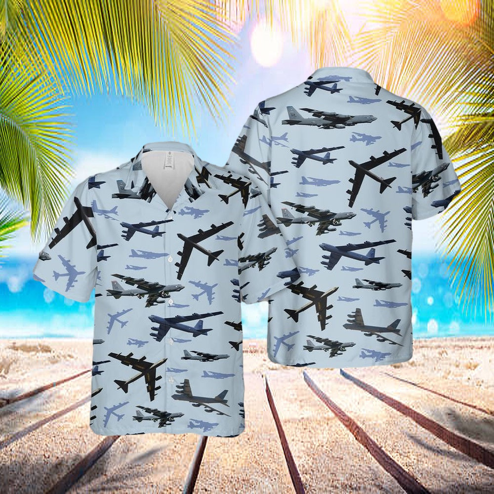 Us Air Force Boeing B-52 Stratofortress Hawaiian Shirt - Beachwear For Men - Best Hawaiian Shirts