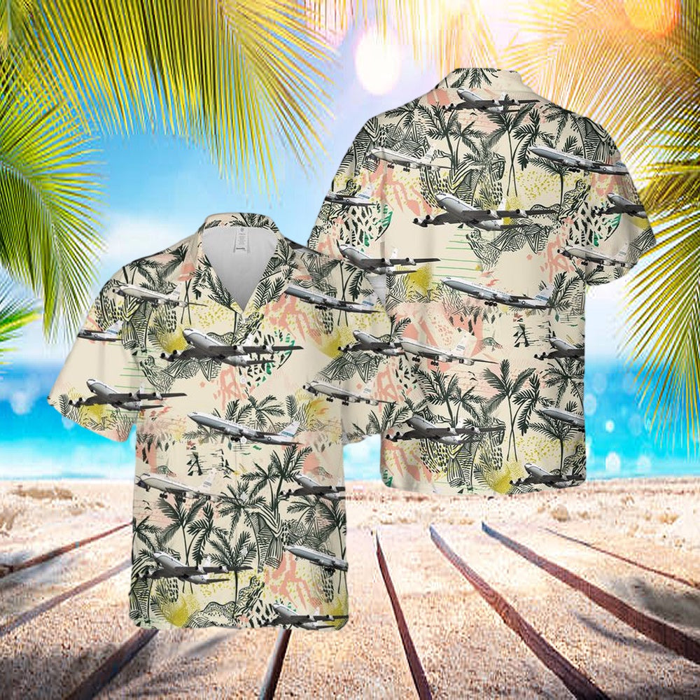 Us Air Force Boeing Oc-135b Open Skies Hawaiian Shirt - Beachwear For Men - Best Hawaiian Shirts