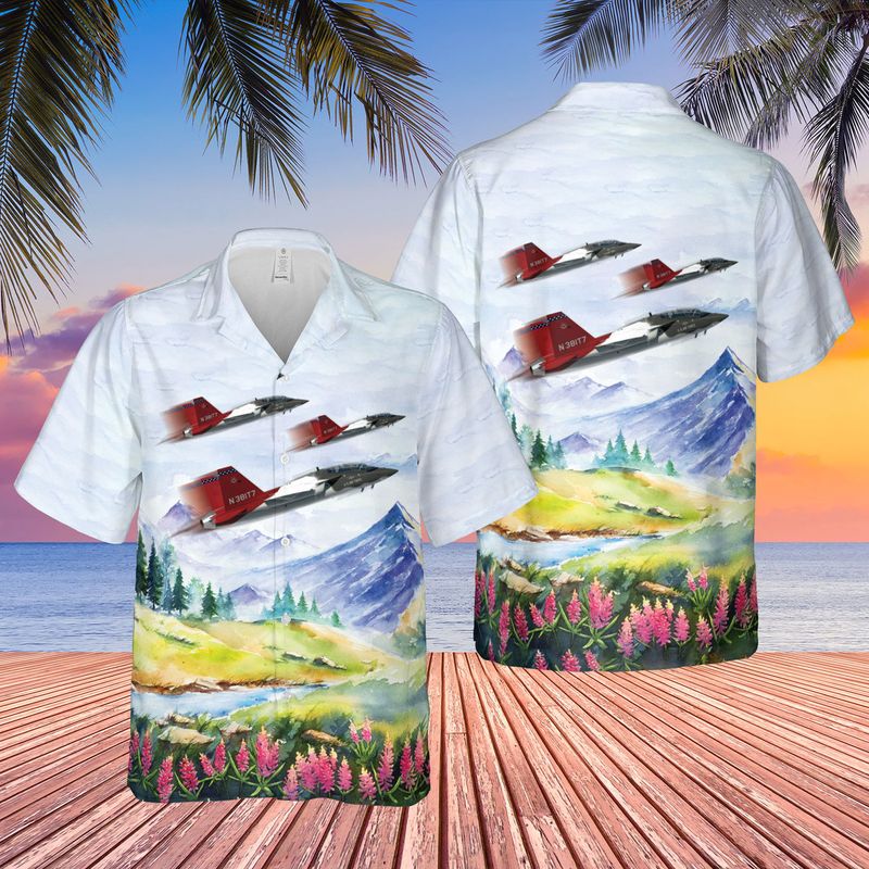 Us Air Force Boeing T-7 Red Hawk Hawaiian Shirt - Beachwear For Men - Best Hawaiian Shirts