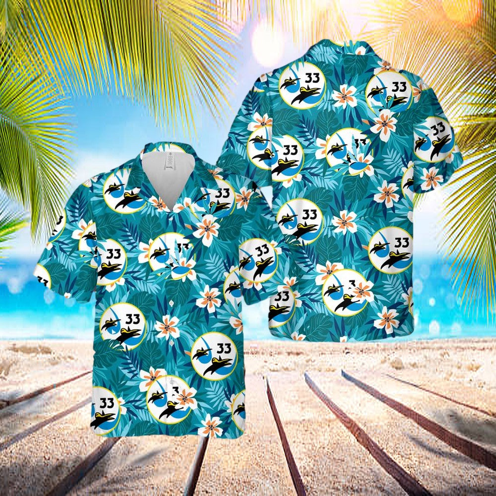 Us Air Force Cadet Wing Squadron 33 King Ratz Hawaiian Shirt - Beachwear For Men - Best Hawaiian Shirts