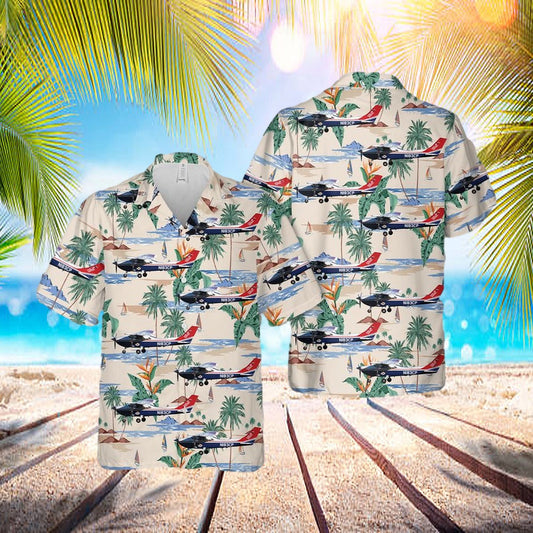 Us Air Force Civil Air Patrol Cessna 182t Skylane Hawaiian Shirt - Beachwear For Men - Best Hawaiian Shirts