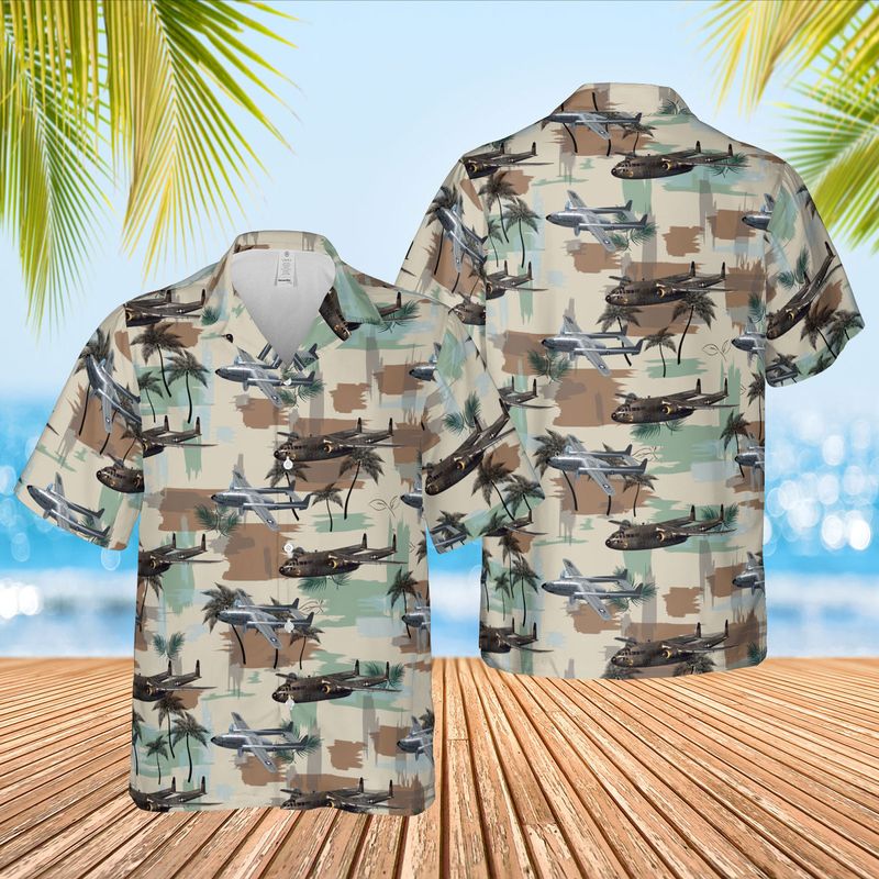 Us Air Force Fairchild Ac-119 Hawaiian Shirt - Beachwear For Men - Best Hawaiian Shirts