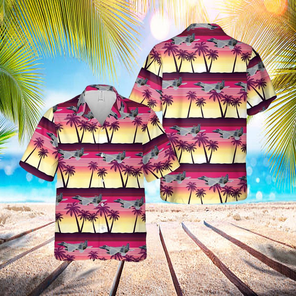 Us Air Force Florida Air National Guard F-15 Eagle Hawaiian Shirt - Beachwear For Men - Best Hawaiian Shirts
