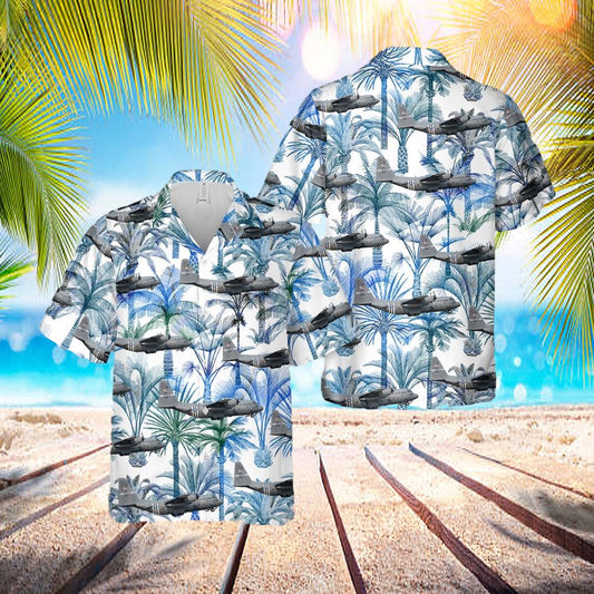 Us Air Force Kentucky Air National Guard C-130h Hercules Hawaiian Shirt - Beachwear For Men - Best Hawaiian Shirts