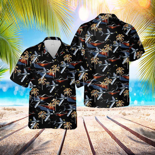 Us Air Force Mig-15 Hawaiian Shirt - Beachwear For Men - Best Hawaiian Shirts