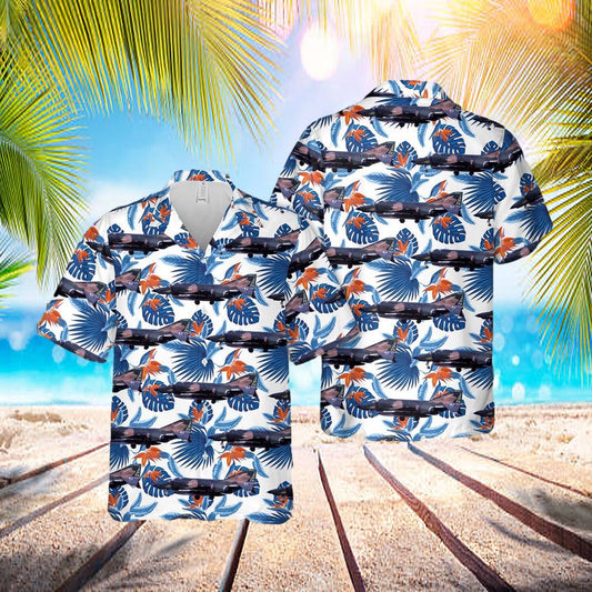 Us Air Force Nebraska Air National Guard Rf-4c Phantom Ii Hawaiian Shirt - Beachwear For Men - Best Hawaiian Shirts