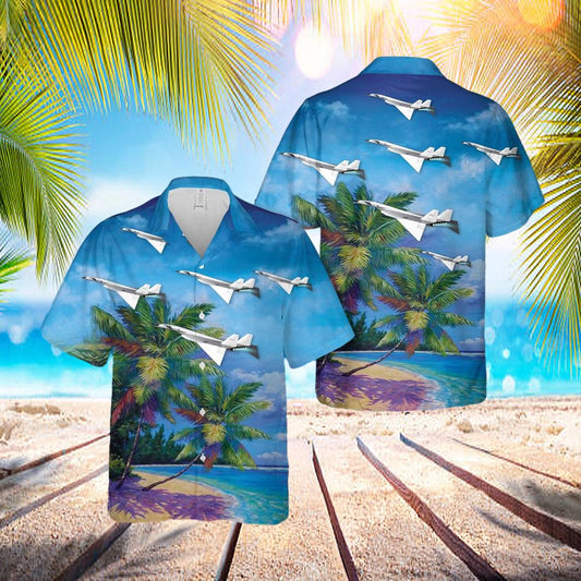 Us Air Force North American Xb-70 Valkyrie Hawaiian Shirt - Beachwear For Men - Best Hawaiian Shirts