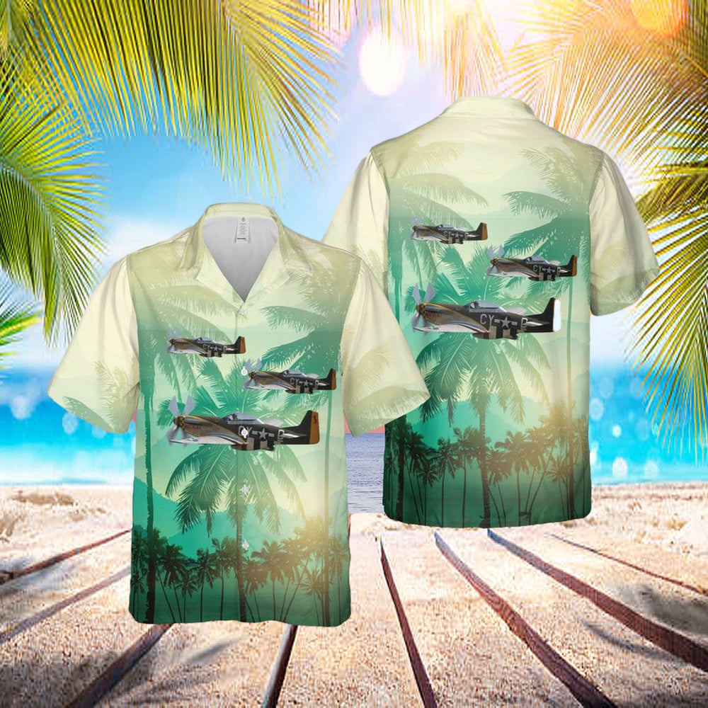 Us Air Force Tf-51d-25 Mustang 44-84847 Miss Velma Hawaiian Shirt - Beachwear For Men - Best Hawaiian Shirts